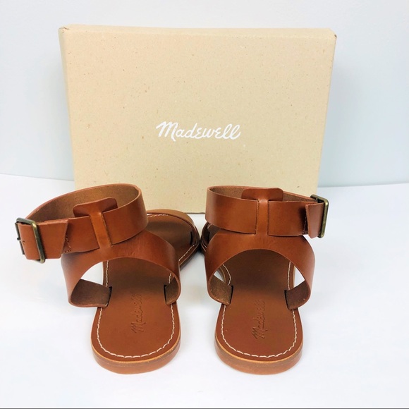 Madewell Boardwalk Sandal Ankle Strap Brown - Picture 3 of 7
